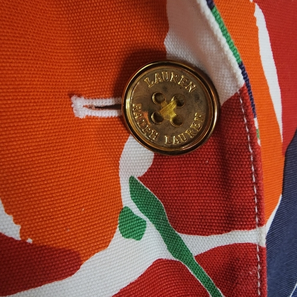 Abstract Floral Print blazer jacket - Picture 5 of 13